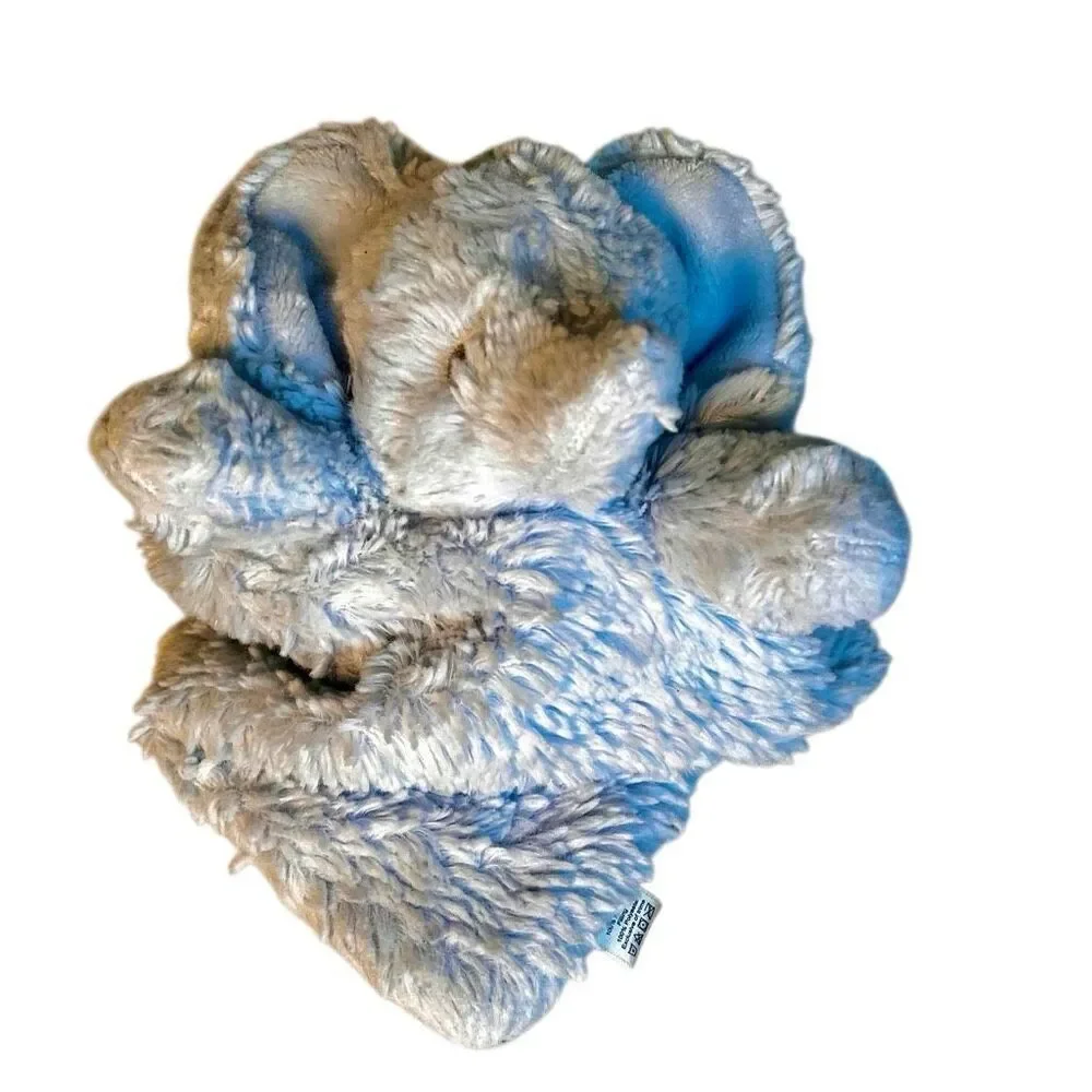Oobles Blue Swirl Elephant Lovey Security Blanket Super Soft